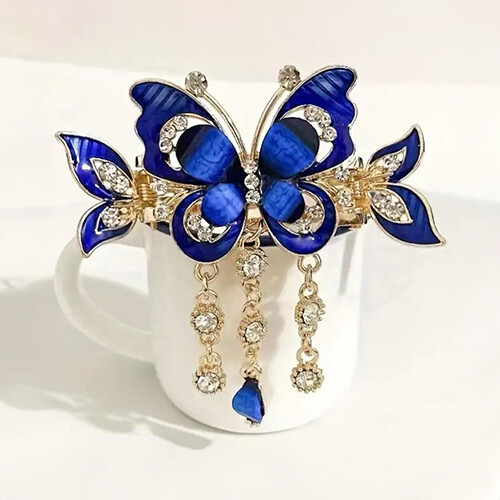 مسكة للشعر بلونين ومرصعة