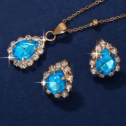 أطقم متنوعة من الزجاج الملون محاطة بالماس الصناعي خفيفة الوزن