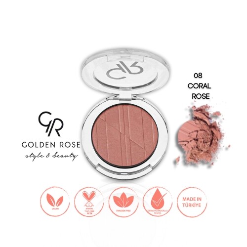 بودرة أحمر الخدود - 08 كورال روز - أحمر خدود غير لامع