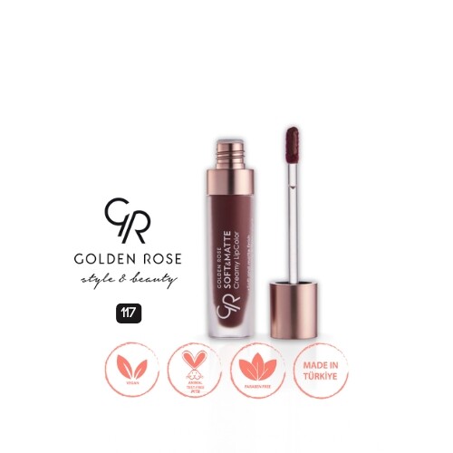 أحمر شفاه كريمي ناعم وغير لامع - 117 جريب - أحمر شفاه سائل غير لامع