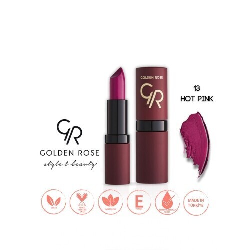 - 13 هوت بينك - أحمر شفاه مطفي