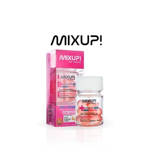ميكس أب! فيتامين ومعزز للشعر فيتا ١٠ كومبلكس (خاص للشعر المصبوغ والمُخصل)