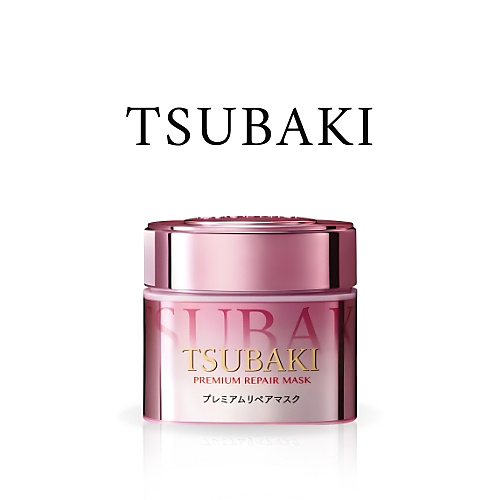 قناع الشعر شيسيدو تسوباكي بريميوم لإصلاح الشعر بزهرة الكاميليا الوردية (180 غرام)