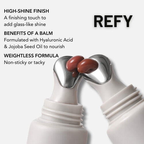 ملمع شفاه شديد اللمعان مع جميع فوائد البلسم باللون الرمادي الداكن