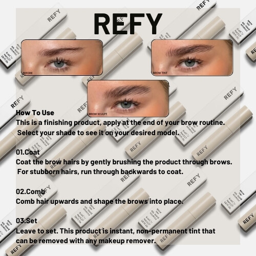 صبغة الحاجب جل ملون للحواجب ذو أساس مائي وغير دائم ناعم  بني