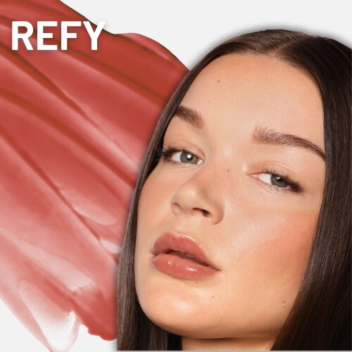 ملمع شفاه شديد اللمعان مع جميع فوائد البلسم باللون الرمادي الداكن