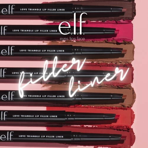 محدد شفاه مثلث الحب باللون الأحمر