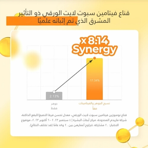 قناع مركز بفيتامين الجلوتاثيون رقم 5+ (1 قطعة)