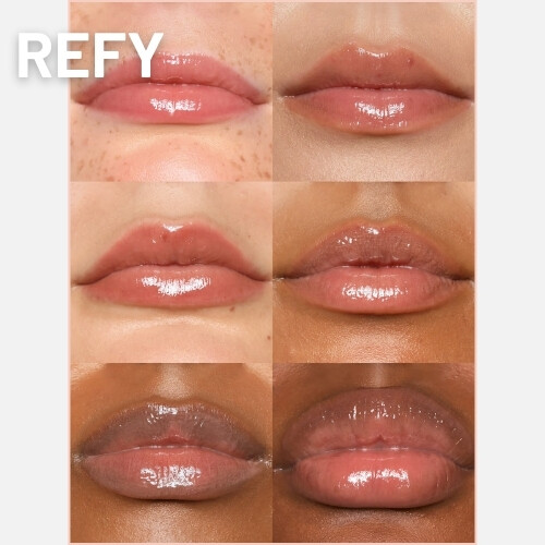 ملمع شفاه شديد اللمعان مع جميع فوائد البلسم باللون الرمادي الداكن