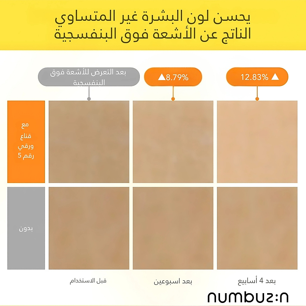 قناع مركز بفيتامين الجلوتاثيون رقم 5+ (1 قطعة)