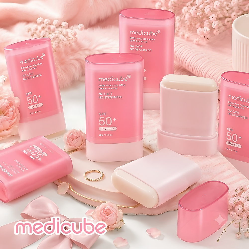 PDRN Pink Collagen Airy Sun Stick SPF 50 – 2-in-1 protection and glow 20g