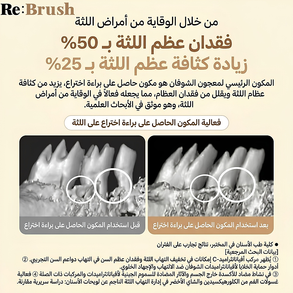 معجون أسنان ري براش للعناية باللثة بخلاصة الشوفان 100 غرام