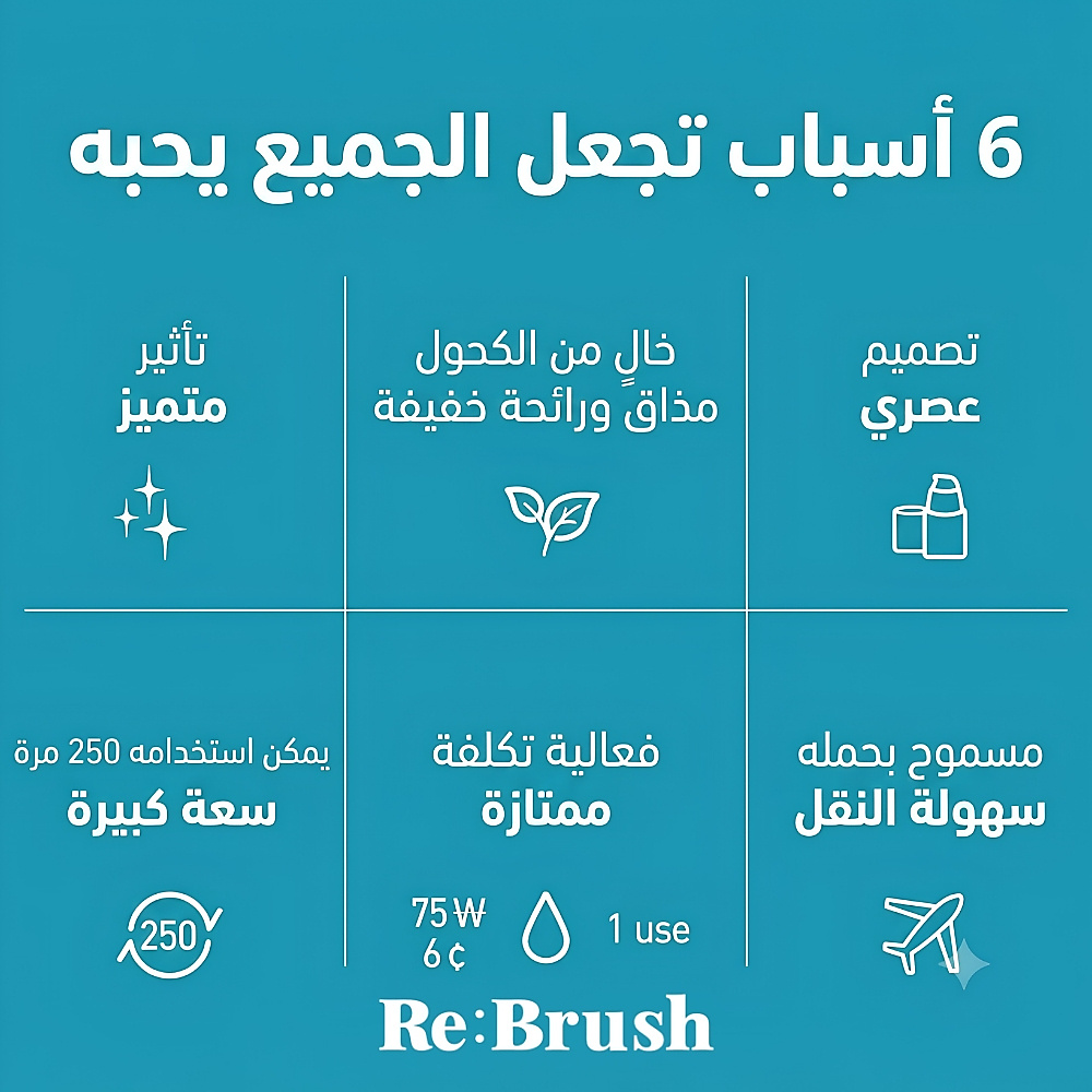 غسول الفم المركز بالقرنفل من ري براش، 20 مل