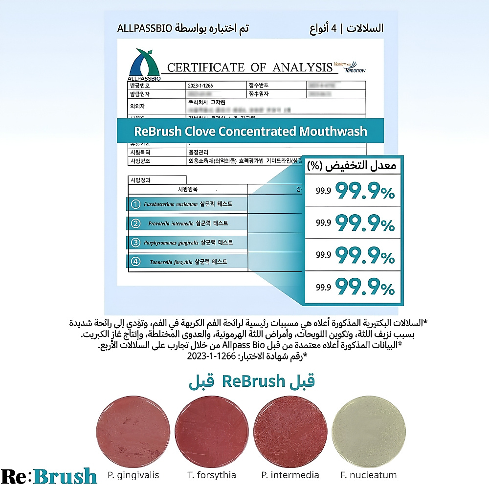 غسول الفم المركز بالقرنفل من ري براش، 20 مل