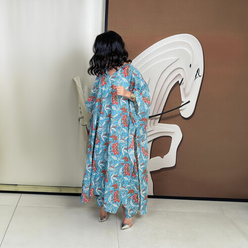 Indian Cotton Set – 3 Pieces: Shawl, Pants, and Scarf