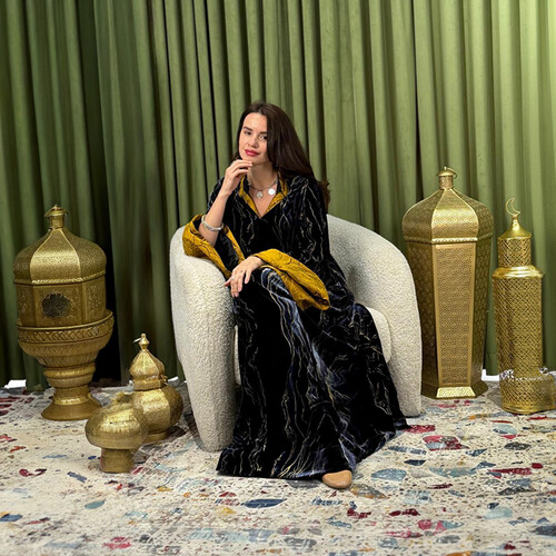 elegant velvet dress off shoulder Off Shoulder Velvet Gown  Something She Likes Wholesale Built quietly strong Elegant Velvet Long Coat Dress
