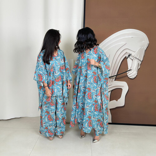 Indian Cotton Set – 3 Pieces: Shawl, Pants, and Scarf
