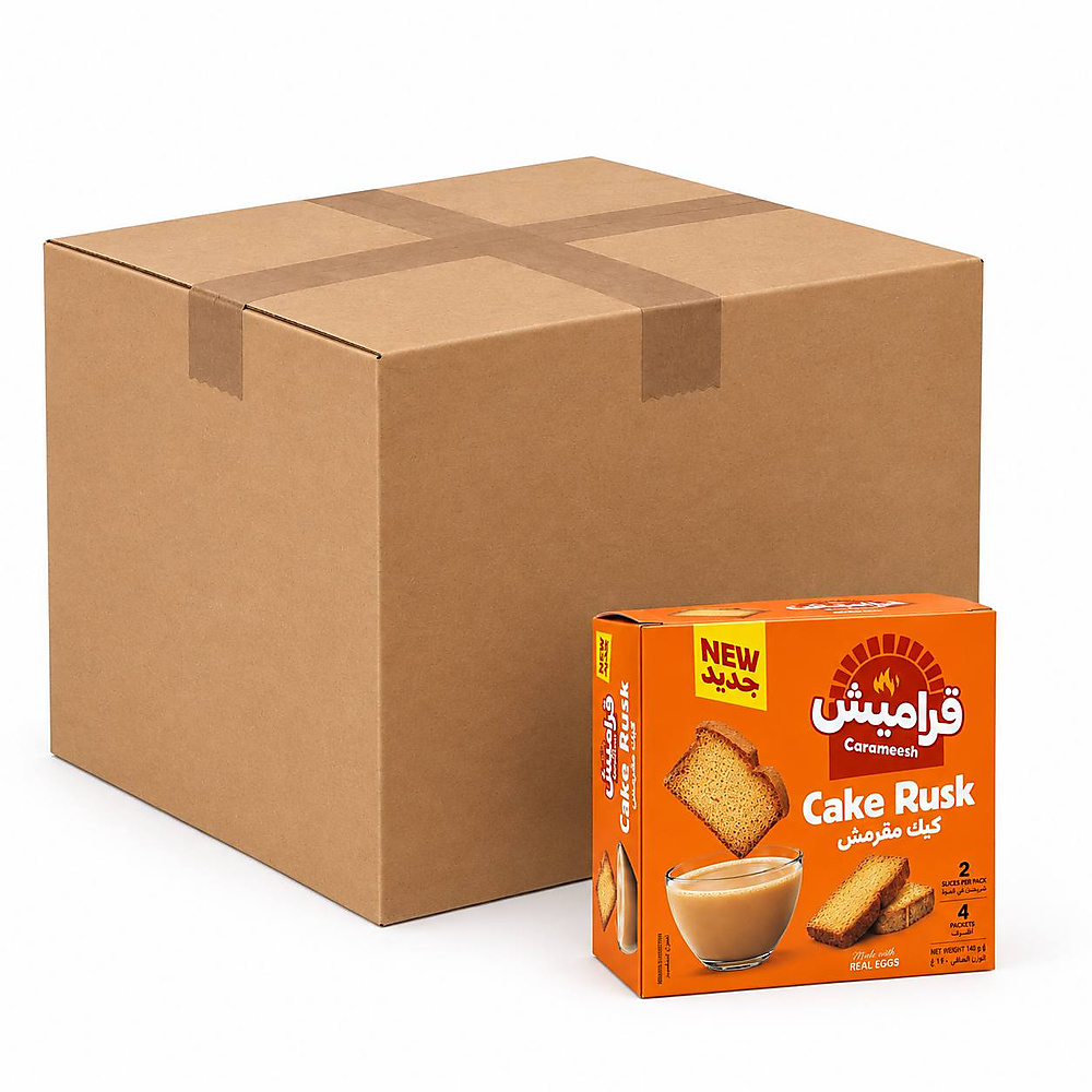 كيك مقرمش ( بالكرتون )