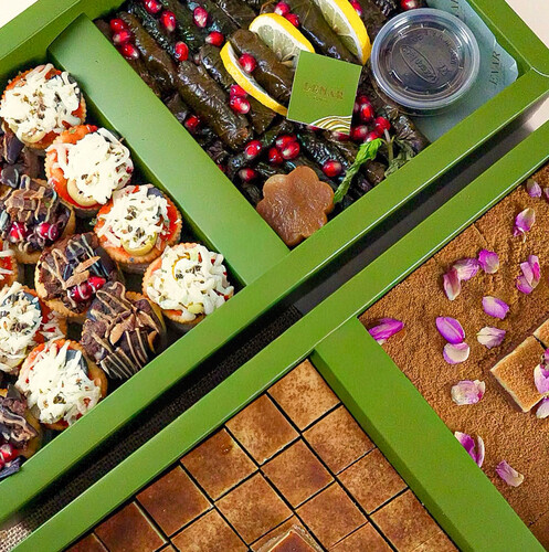 Nescafe chocolate sweet// half waraq enab half fatyer pizza eggplant