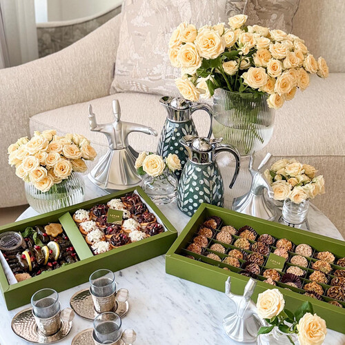 mix nuts ,  half fatyer eggplant pizza and waraq enab