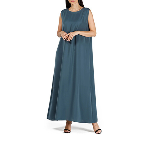 عباية داخلية لون أزرق أخضر سادة