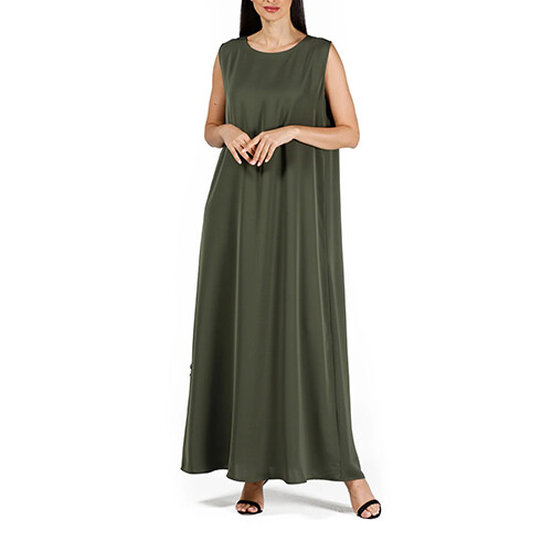 عباية داخلية لون زيتوني أخضر كسرات