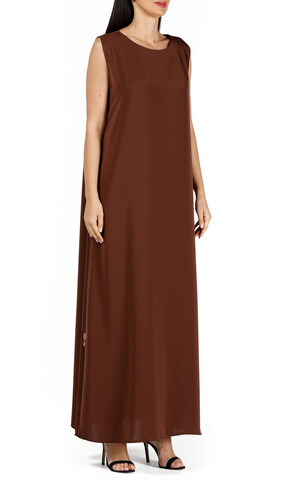 Louzan inner abaya brown sada