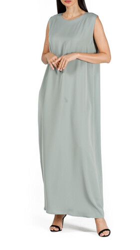 Louzan inner abaya blue greyy sada