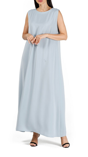 Louzan inner abaya sky blue sada