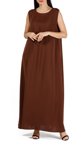 Louzan inner abaya brown sada