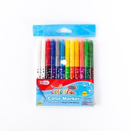 Shiny Magic Colors 12 Colors Washable Colorblind