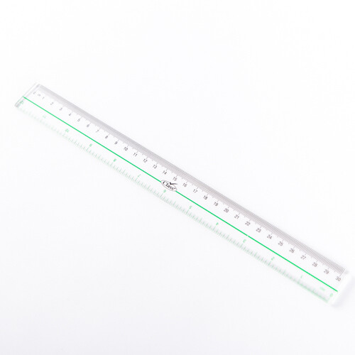 30cm Acrylic Ruler Luxury Red Line Classic
