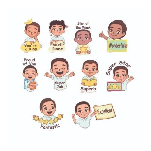 English Stickers for Boys