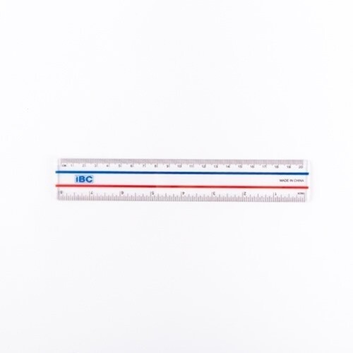 Ibc Transparent Ruler Striped 20 cm N2500-Ibc-20