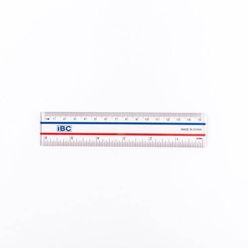 Ibc Transparent Ruler Striped 15 cm N2500-Ibc-15