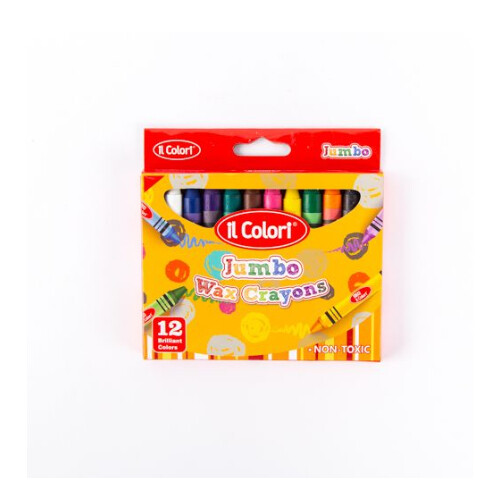 iL Colori Jumbo Crayons/12 Carton Box C-9012MN