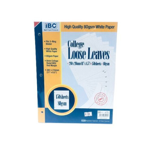 Ibc Refill 150 Sheets 3 Ring LL150SH/3