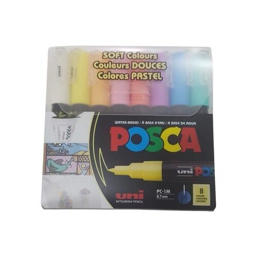 Uni Posca PC-1M Soft Colors Pac=08C