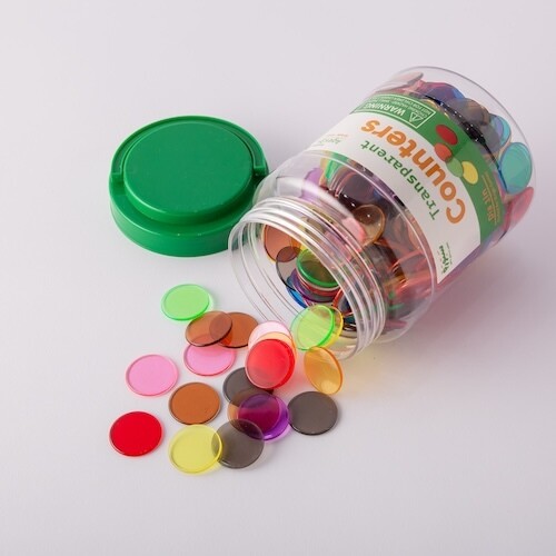 Colored plastic circles