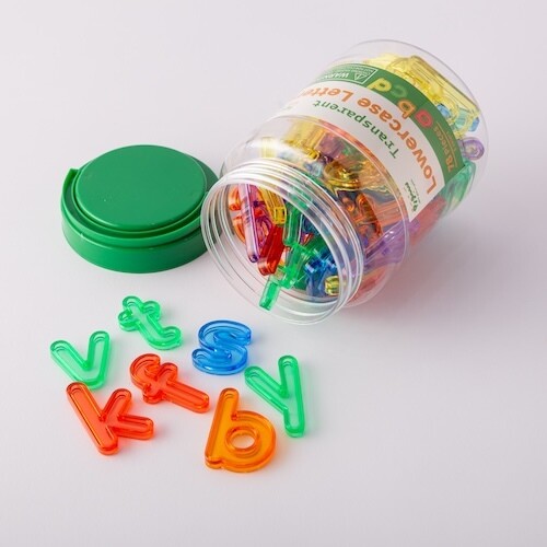Plastic lowercase English letters