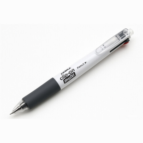 Zebra Clip on Multi White 4 Colors + 1 Pencil