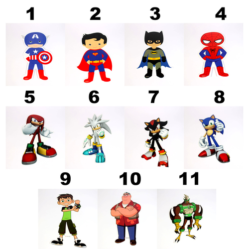 بطاقات سبوره - شخصيات الأبطال