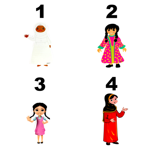 بطاقات سبورة - بنات