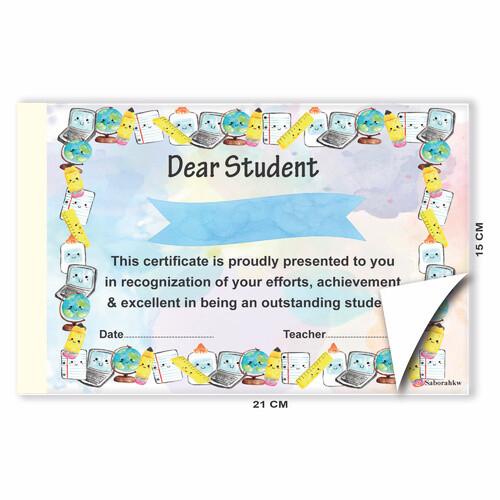 English Certificate of Appreciation Book