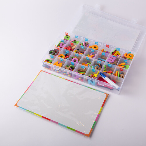 Magnetic English letters box