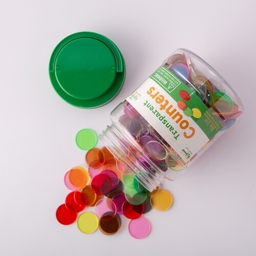 Colored plastic circles