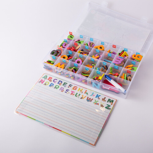 Magnetic English letters box