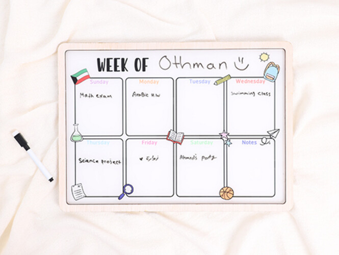 رزنامة إسبوعية للأطفال باللغة الإنجليزية