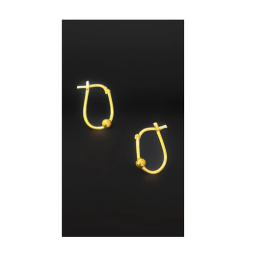 Y smile earrings اقراط ذهب عيار ١٨