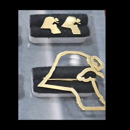 حلق ذهب عبار ١٨ خريطة الكويت